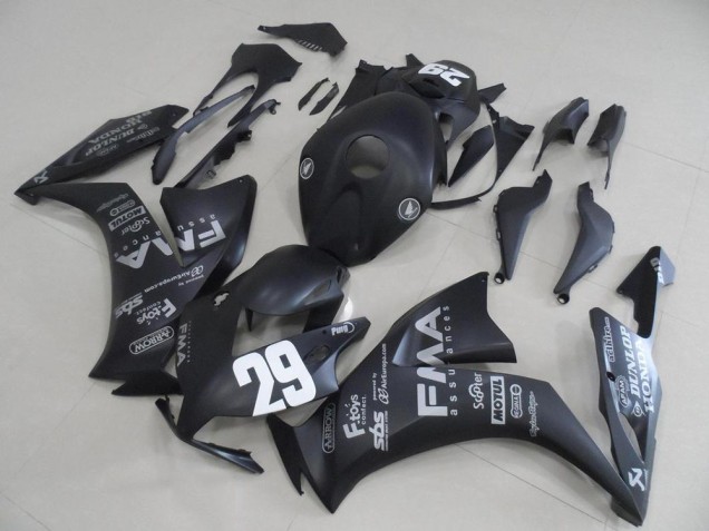 CBR 1000 RR 12-16 - Negro Mate Gris Calcomanías 29