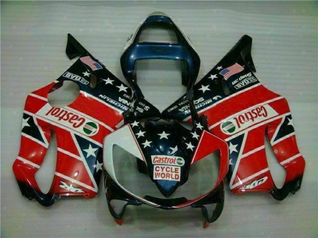 CBR 600 F4i 01-03 - Rojo Blanco Azul Castrol Cycle World