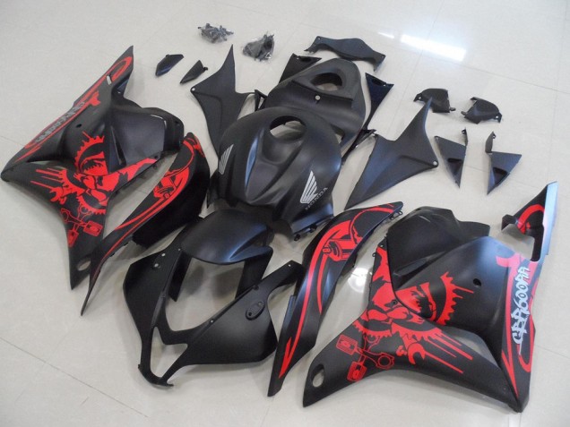 CBR 600 RR 09-12 - Negro Mate con Rojo Cráneo CBR 600 RR 09-12 - Negro Mate con Rojo Cráneo