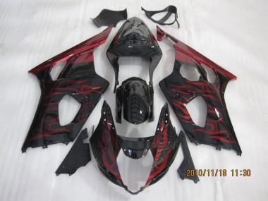 GSXR 1000 K3 03-04 - Negro Rojo Llama