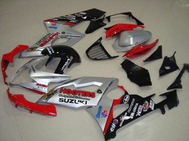 GSXR 1000 K5 05-06 - Plata & Rojo