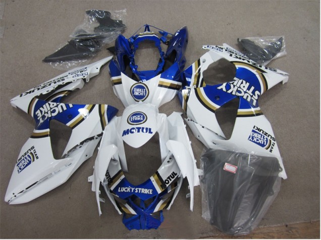 GSXR 1000 K9 09-16 - Blanco Lucky Strike Azul Motul