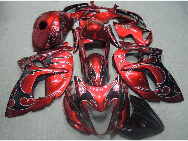 GSXR 1300 Hayabusa 08-19 - Rojo Negro Llama