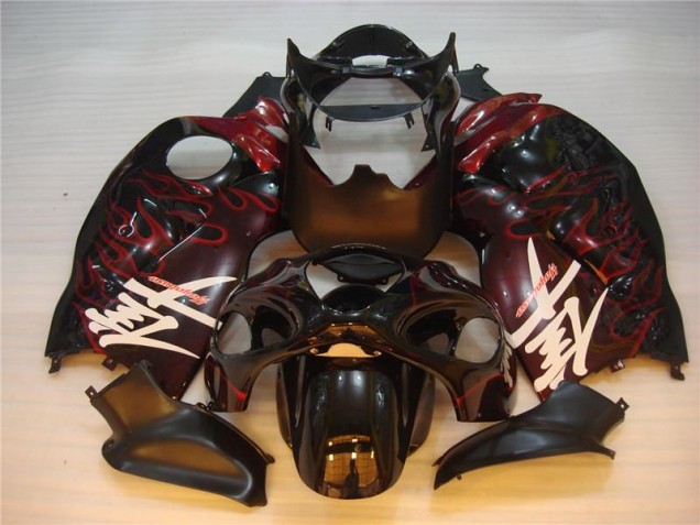 GSXR 1300 Hayabusa 96-07 - Negro Rojo Llama
