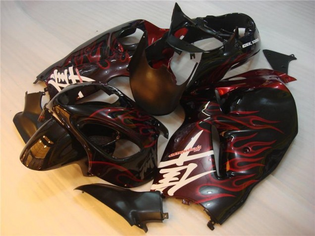 GSXR 1300 Hayabusa 96-07 - Negro Rojo Llama