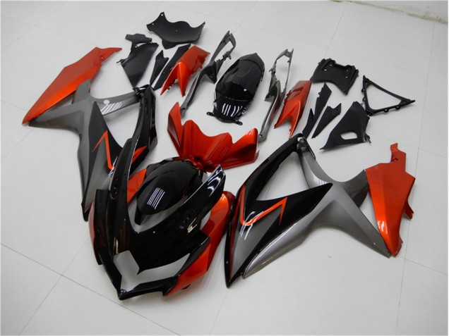 GSXR 600 / 750 K8 08-10 - Negro Naranja Gris GSXR 600 / 750 K8 08-10 - Negro Naranja Gris