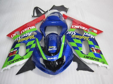 GSXR 600 K1 K2 K3 01-03 - Azul Verde Rojo Telefumia Movistar