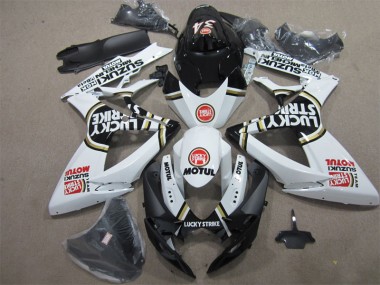 GSXR 600 K6 06-07 - Negro Blanco Lucky Strike Motul
