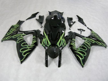 GSXR 600 K6 06-07 - Negro Verde Llama