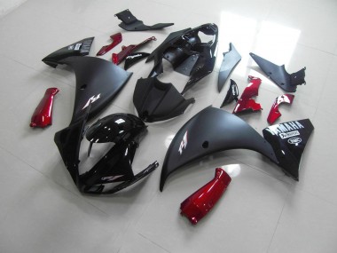 R1 12-14 - Negro Mate Rojo