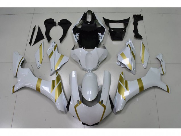 R1 15-19 - Blanco con Oro Calcomanía