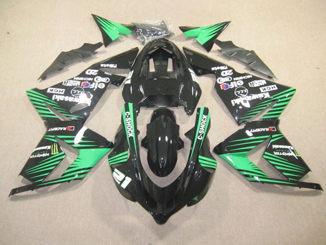 ZX10R 03-05 - Negro Verde C-Shock Monster