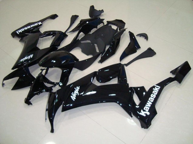 ZX10R 08-10 - Brillante Negro con Blanco Pegatinas