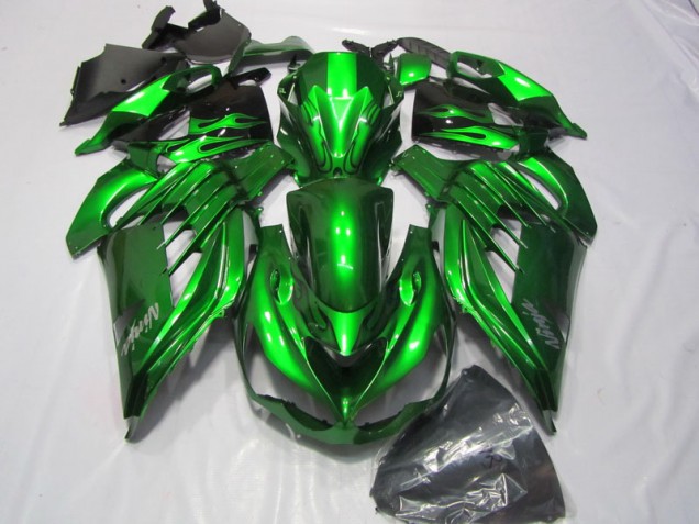 ZX14R ZZR 1400 12-21 - Verde Blanco Ninja Calcomanía