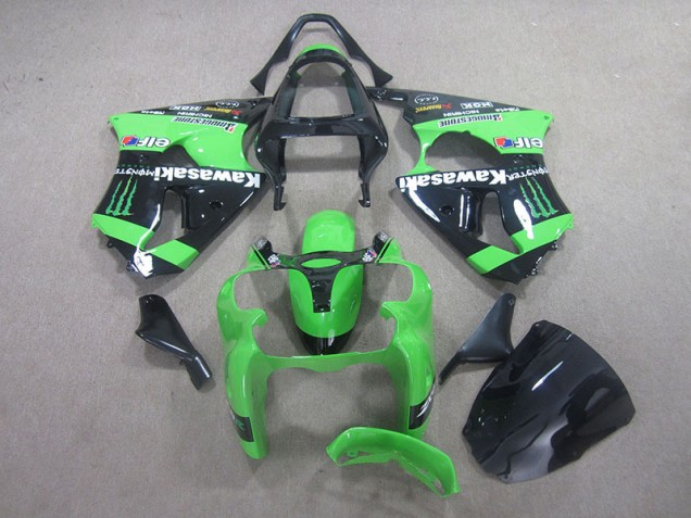ZX6R 00-02 - Negro Verde Monster