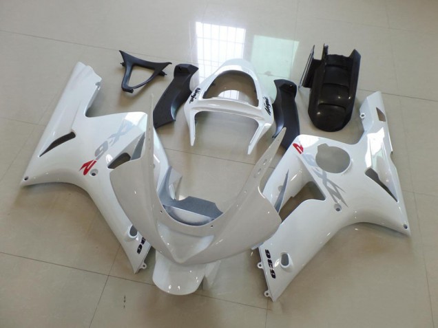 ZX6R 03-04 - Blanco con Plata Calcomanías