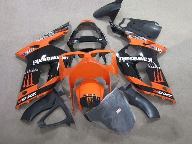 ZX6R 03-04 - Negro Naranja Monster