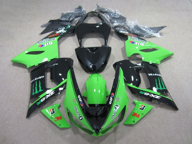 ZX6R 05-06 - Negro Verde 3M Touch4 Monster