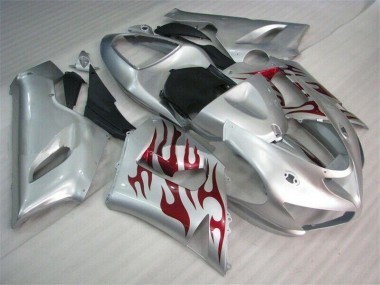 ZX6R 05-06 - Plata Rojo Llamas