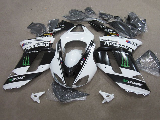 ZX6R 07-08 - Negro Blanco Monster