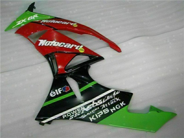 ZX6R 09-12 - Negro Rojo Verde Motocard