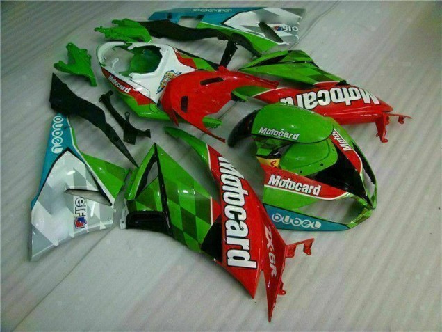 ZX6R 09-12 - Rojo Verde Motocard