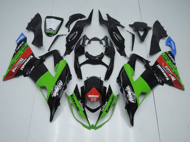 ZX6R 13-18 - Negro Verde Roja Motocard