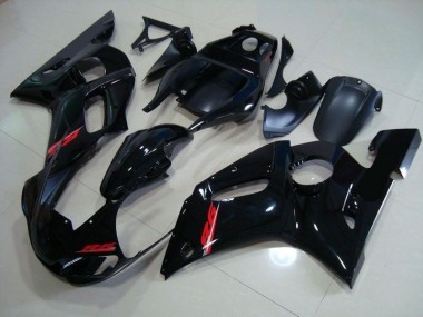 R6 98-02 - Brillante Negro Rojo Calcomanías